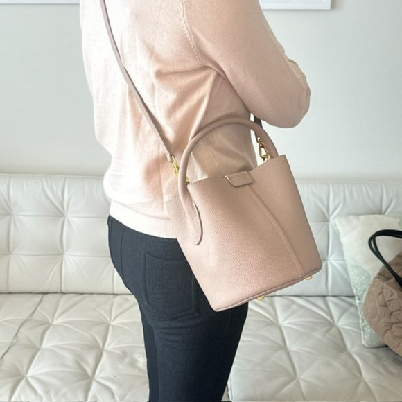 Genuine Leather Bucket Bag, Luxury Mini Crossbody Bag - Picture 5 of 6